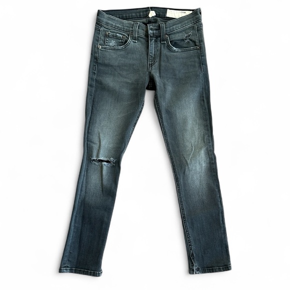 Rag & Bone Women’s Cropped Jeans Size 24 Dark Wash - Picture 1 of 17